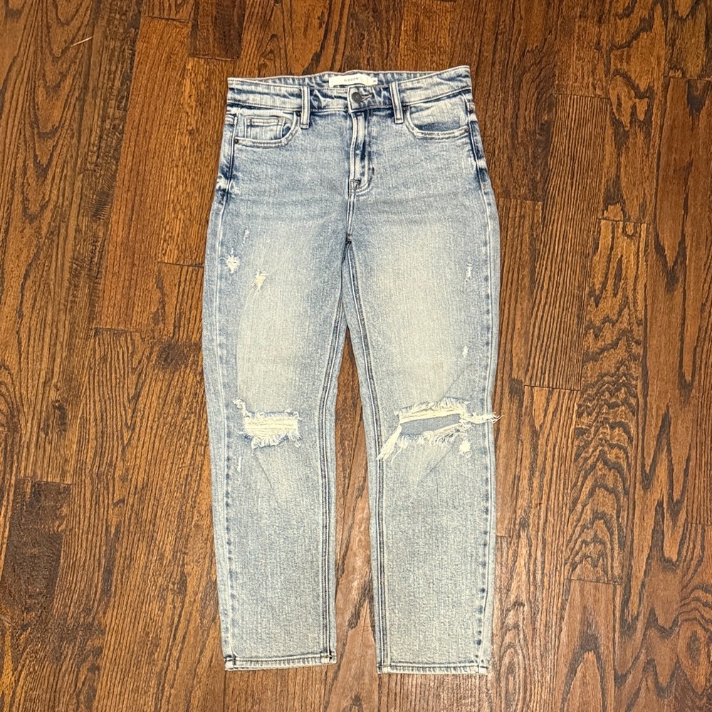 Trendy Distressed Light Blue Women's Jeans